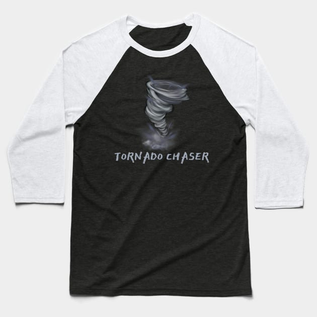 Tornado Storm Chaser Baseball T-Shirt by Happy Art Designs